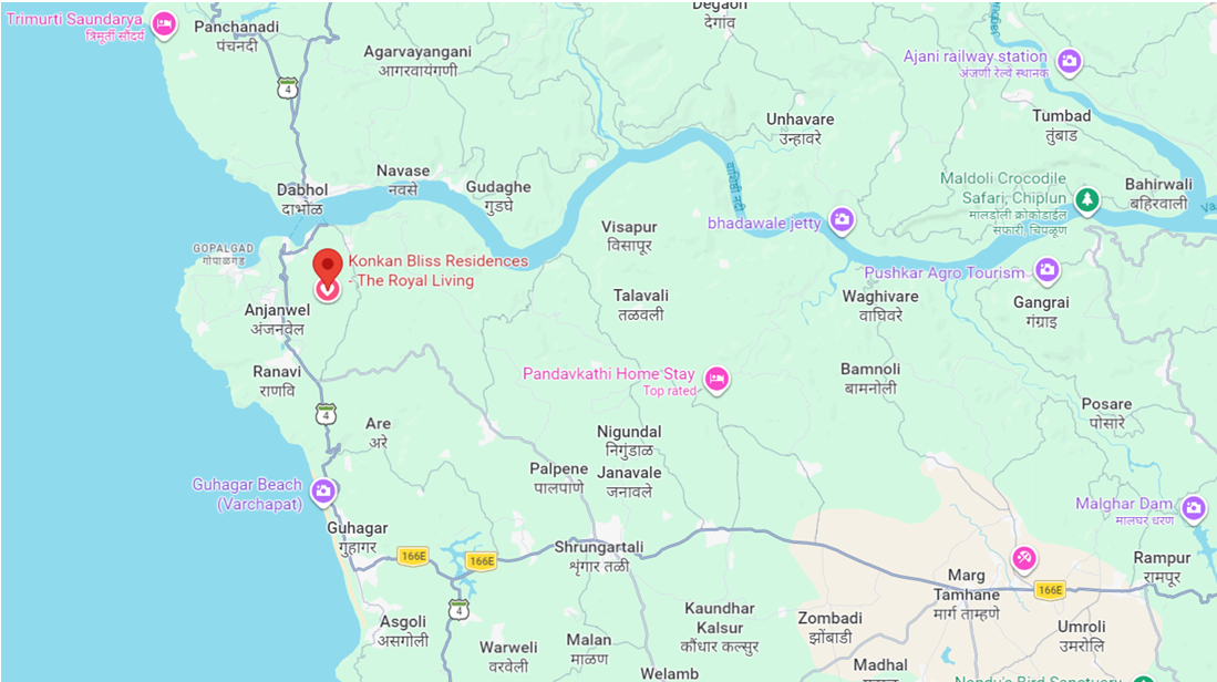 Map of Guhagar and Konkan region